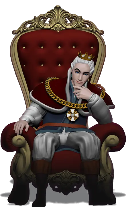 King Billy on his throne